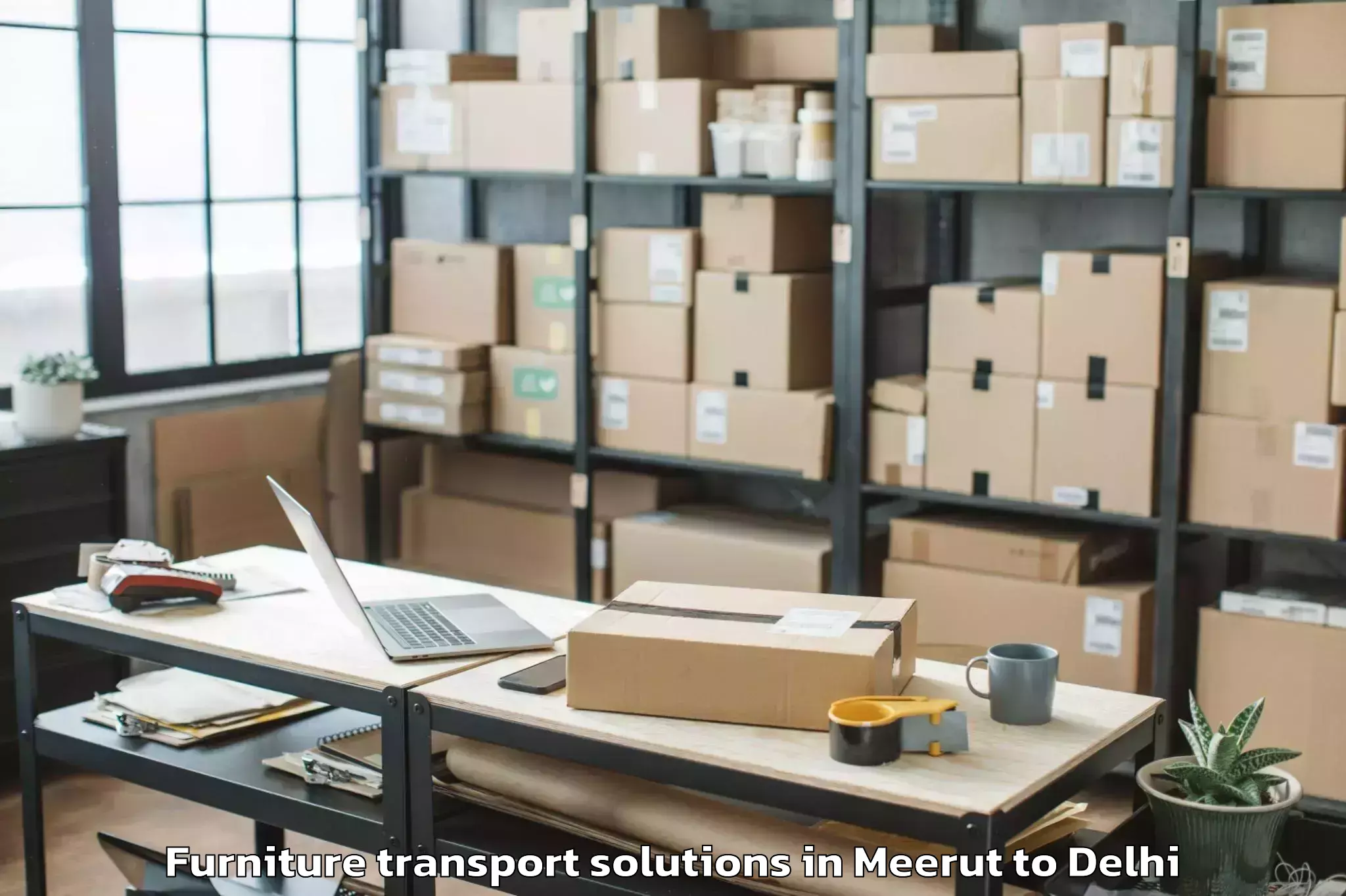 Expert Meerut to Vasant Square Mall Furniture Transport Solutions